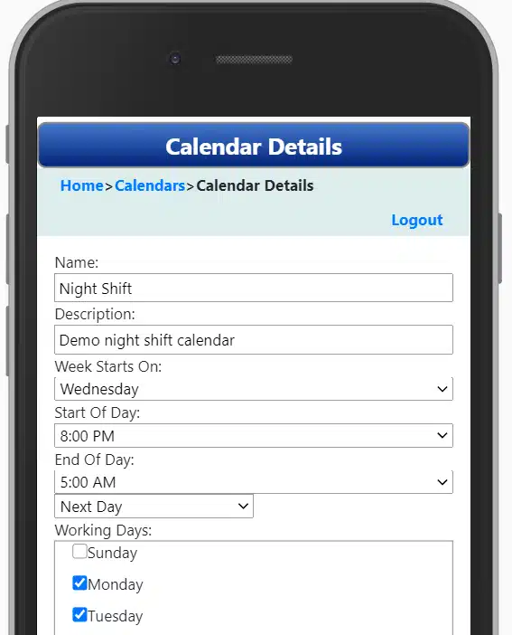 create a maintenance calendar with FastMaint CMMS