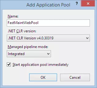 FastMaint Web Application Pool